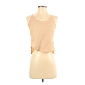 ZARA | Tan Sleeveless Crop Top Size S Scoop Neck